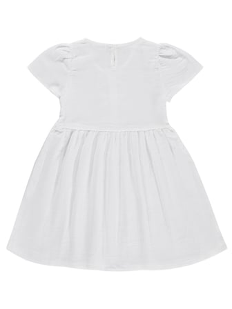 Civil Girls Fiyonklu 6-9 Yaş Elbise - Beyaz