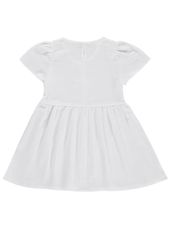Civil Girls Fiyonklu 2-5 Yaş Elbise - Beyaz