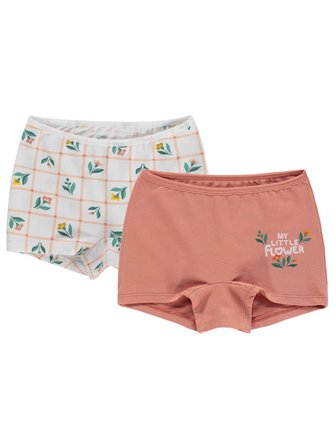 Civil Girls Kız Çocuk Flower 2-12 Yaş 2'li Boxer - Standart