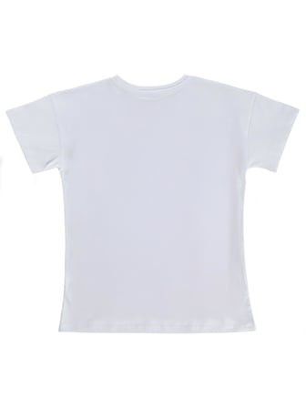 Civil Girls Fiyonklu 10-13 Yaş Tişört - Beyaz