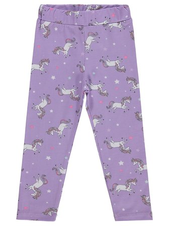 Civil Girls Unicorn Baskılı 2-5 Yaş Tayt - Lila
