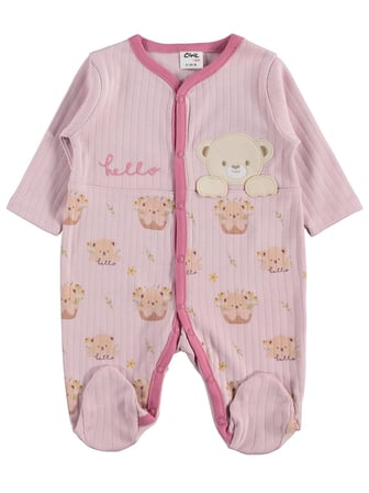 Civil Baby Ayı Empirme 8 li  Zıbın Setleri - Lila