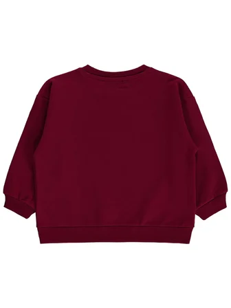 Civil Girls Basic 2-5 Yaş Sweatshirt - Bordo