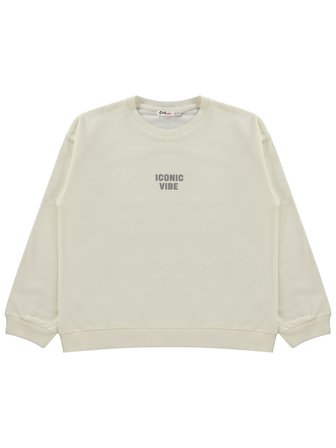 Civil Girls Basic 6-9 Yaş Sweatshirt - Ekru
