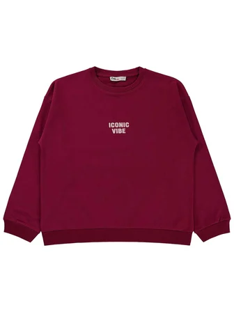 Civil Girls Basic 6-9 Yaş Sweatshirt - Bordo