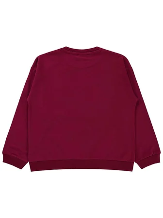 Civil Girls Basic 6-9 Yaş Sweatshirt - Bordo