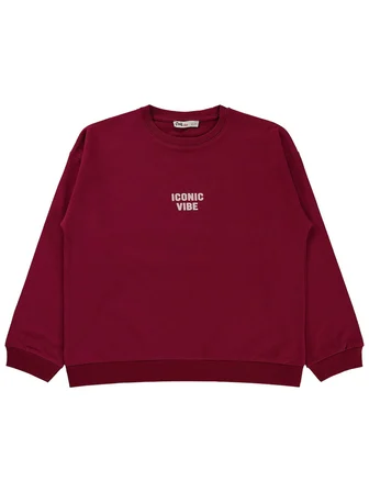 Civil Girls Basic 10-13 Yaş Sweatshirt - Bordo