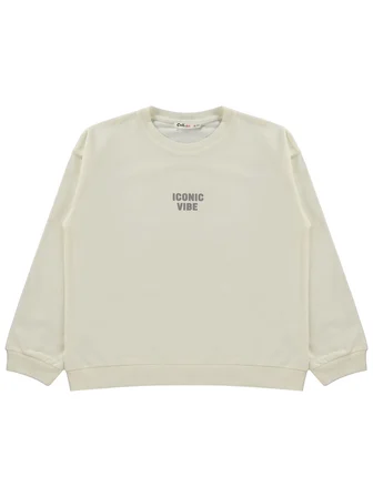 Civil Girls Basic 10-13 Yaş Sweatshirt - Ekru
