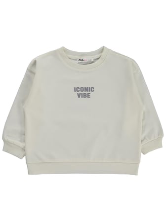 Civil Girls Basic 2-5 Yaş Sweatshirt - Ekru