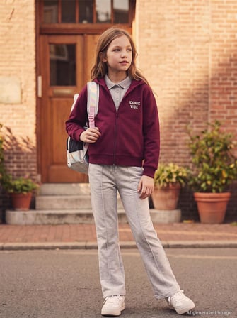 Civil Girls Basic 6-9 Yaş Hırka - Bordo