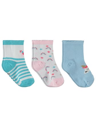 Civil Baby Unicorn 3'lü 6-18 Ay Bebek Kız Çorap Set - Standart