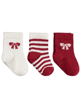 Civil Baby Kurdale 3'lü 6-18 Ay Bebek Kız Çorap Set