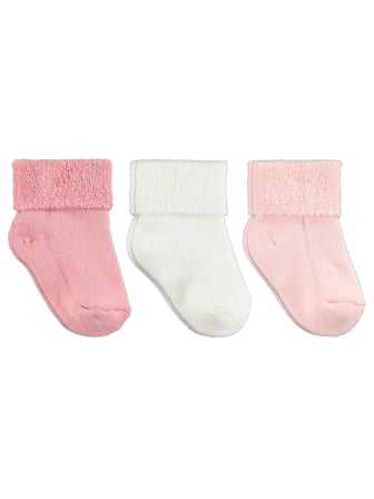 Civil Baby Basic Kıvrık Havlu 6- 3'lü Bebek Kız Çorap Set