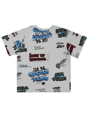 Civil Boys New York Baskılı 10-13 Yaş Tişört - Koyu Taş Rengi