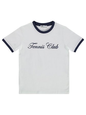 Civil Boys Tennis Club Baskılı 10-13 Yaş Tişört - Lacivert