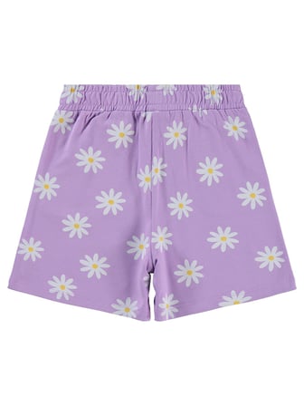 Civil Girls Papatya Desenli 6-9 Yaş Şort - Lila