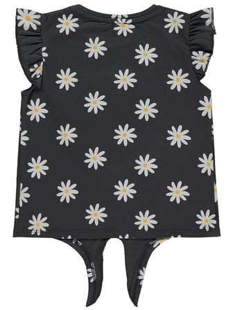 Civil Girls Papatya Desenli 6-9 Yaş Tişört - Gri