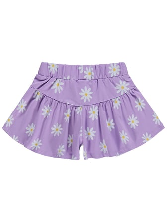 Civil Girls Papatya Desenli 2-5 Yaş Etek - Lila