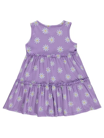 Civil Girls Papatya Desenli 6-9 Yaş Elbise - Lila