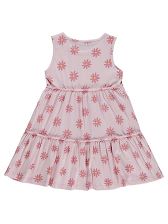 Civil Girls Papatya Desenli 6-9 Yaş Elbise - Pudra