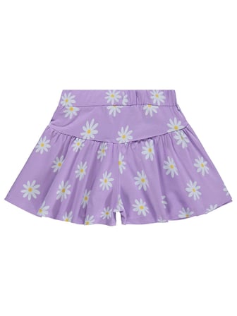 Civil Girls Papatya Desenli 6-9 Yaş Etek - Lila