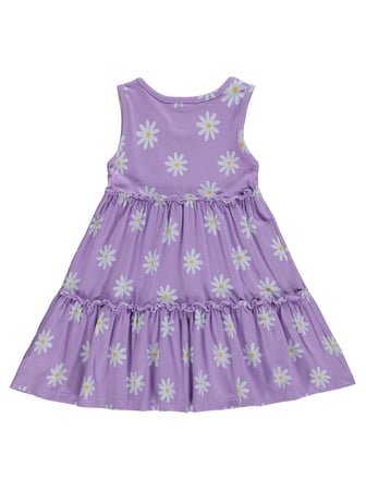 Civil Girls Papatya Desenli 2-5 Yaş Elbise - Lila