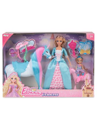 Seher Oyuncak Elonna Bebek Seti Anne Çocuk Ve Atlı Set 30 cm - Standart