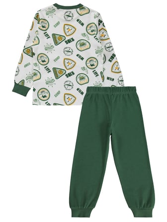 Civil Boys Kids Armalar Baskılı 2-5 Yaş Pijama Takımı - Yeşil