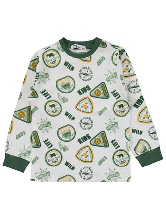 Civil Boys Kids Armalar Baskılı 2-5 Yaş Pijama Takımı - Yeşil
