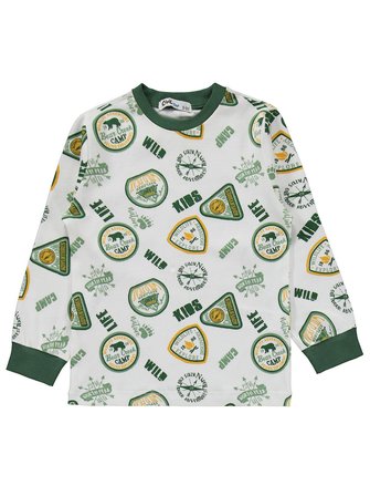 Civil Boys Kids Armalar Baskılı 2-5 Yaş Pijama Takımı - Yeşil