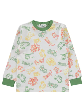 Civil Boys Helikopter Baskılı 2-5 Yaş Pijama Takımı - Yeşil