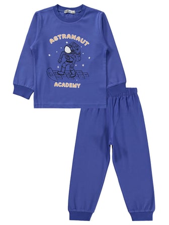 Civil Boys Astronot Baskılı 2-5 Yaş Pijama Takımı - Mavi