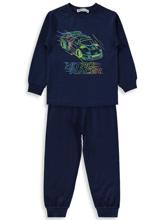 Civil Boys Araba Baskılı 2-5 Yaş Pijama Takımı - Lacivert