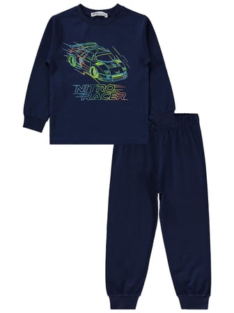 Civil Boys Araba Baskılı 2-5 Yaş Pijama Takımı - Lacivert