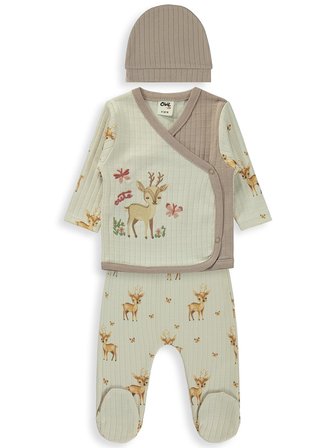 Civil Baby Ceylan Empirme 10 lu  Zıbın Setleri - Bej