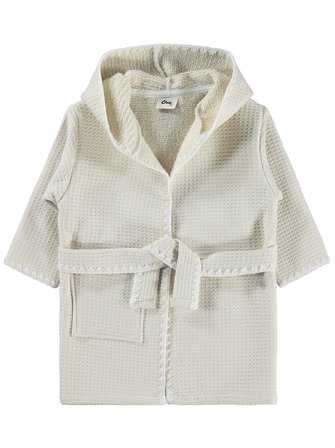Civil Baby Kapşonlu Cepli Bornoz - Bej