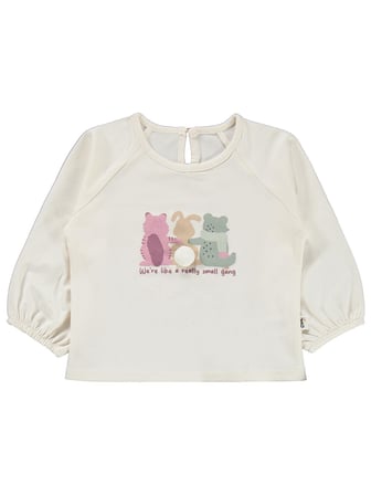 Civil Baby Puan Empirme Tavşan Baskılı 6-18 Ay Takım - Ekru
