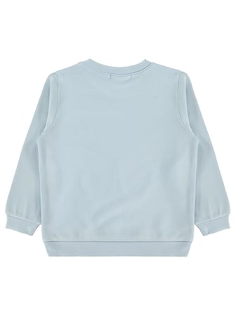Civil Girls Kelebek Baskılı 2-5 Yaş Sweatshirt  - Mavi