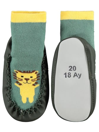 Civil Baby Lion Bebek Erkek Havlu Çarık Çorap 12-36 Ay