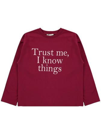 Civil Girls Trust Baskılı 10-13 Yaş Sweatshirt - Bordo
