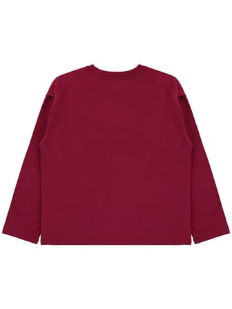 Civil Girls Trust Baskılı 10-13 Yaş Sweatshirt - Bordo