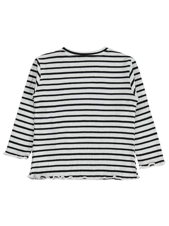 Civil Kız Çocuk Çizgili Sweatshirt | Jakarlı Süprem Uzun Kol | Okul Kreş ve Günlük Kullanım - Ekru