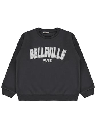 Civil Kız Çocuk Belleville Sweatshirt | 3 İp Uzun Kol Bisiklet Yaka | Okul Kreş ve Günlük Kullanım - Gri
