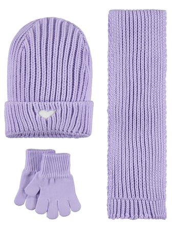 Civil Girls 6-9 Yaş Atkı Bere Eldiven Set - Lila