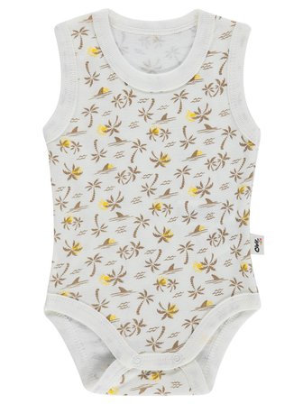 Civil Baby Palmiye Empirme 0-24 Ay Çıtçıtlı Badi - Ekru
