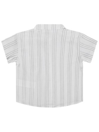 Civil Baby Çizgili 6-18 Ay Gömlek - Ekru