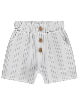Civil Baby Çizgili 6-18 Ay Şort - Ekru