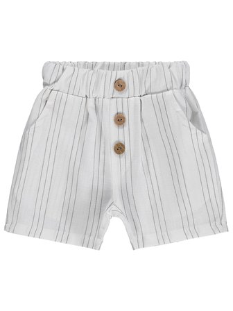 Civil Baby Çizgili 6-18 Ay Şort - Ekru