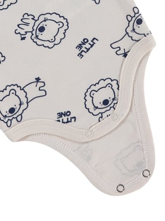 Civil Baby Little One Baskılı 0-24 Ay Çıtçıtlı Badi - Ekru