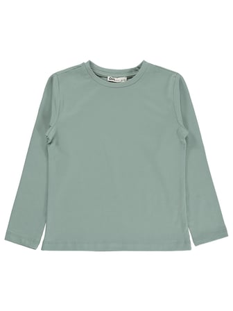 Civil Kız Çocuk Basic Sweatshirt | Likralı Süprem Uzun Kol | Okul Kreş ve Günlük Kullanım - Yeşil